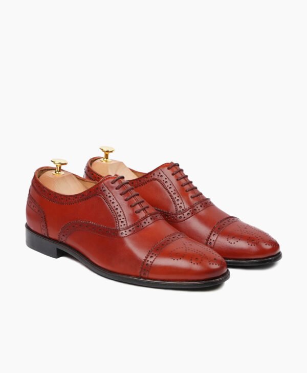Saltash Oxford Orange Tan Leather Shoes
