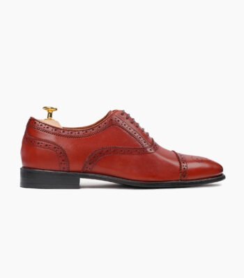 Saltash Oxford Orange Tan Leather Shoes