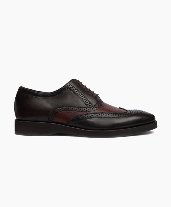 Barnard Oxford Dark Brown and Oxblood Calf Leather Shoes