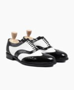 Beverley Oxford Black and White Patent Leather Shoes