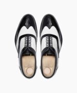 Beverley Oxford Black and White Patent Leather Shoes