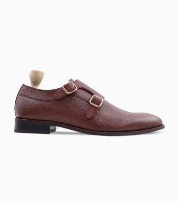 Berkeley Double Monkstrap Oxblood Pebble Grain Leathe Shoes