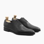 Calistoga Wholecut Black Pebble Grain Leather Shoes