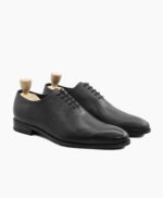 Calistoga Wholecut Black Pebble Grain Leather Shoes
