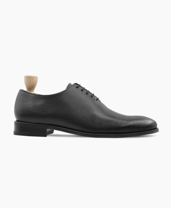 Calistoga Wholecut Black Pebble Grain Leather Shoes