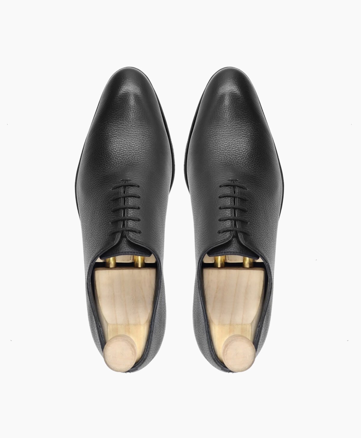 Calistoga Wholecut Black Pebble Grain Leather Shoes Image202