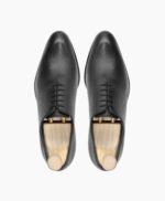 Calistoga Wholecut Black Pebble Grain Leather Shoes