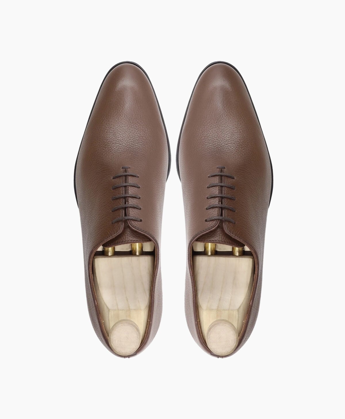 Calistoga Wholecut Brown Pebble Grain Leather Shoes Imag202