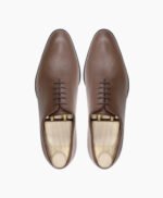 Calistoga Wholecut Brown Pebble Grain Leather Shoes