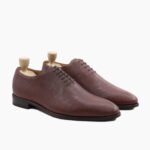 Calistoga Wholecut Oxblood Pebble Grain Leather Shoes
