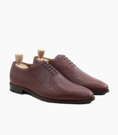 Calistoga Wholecut Oxblood Pebble Grain Leather Shoes