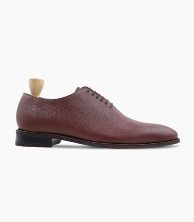 Calistoga Wholecut Oxblood Pebble Grain Leather Shoes