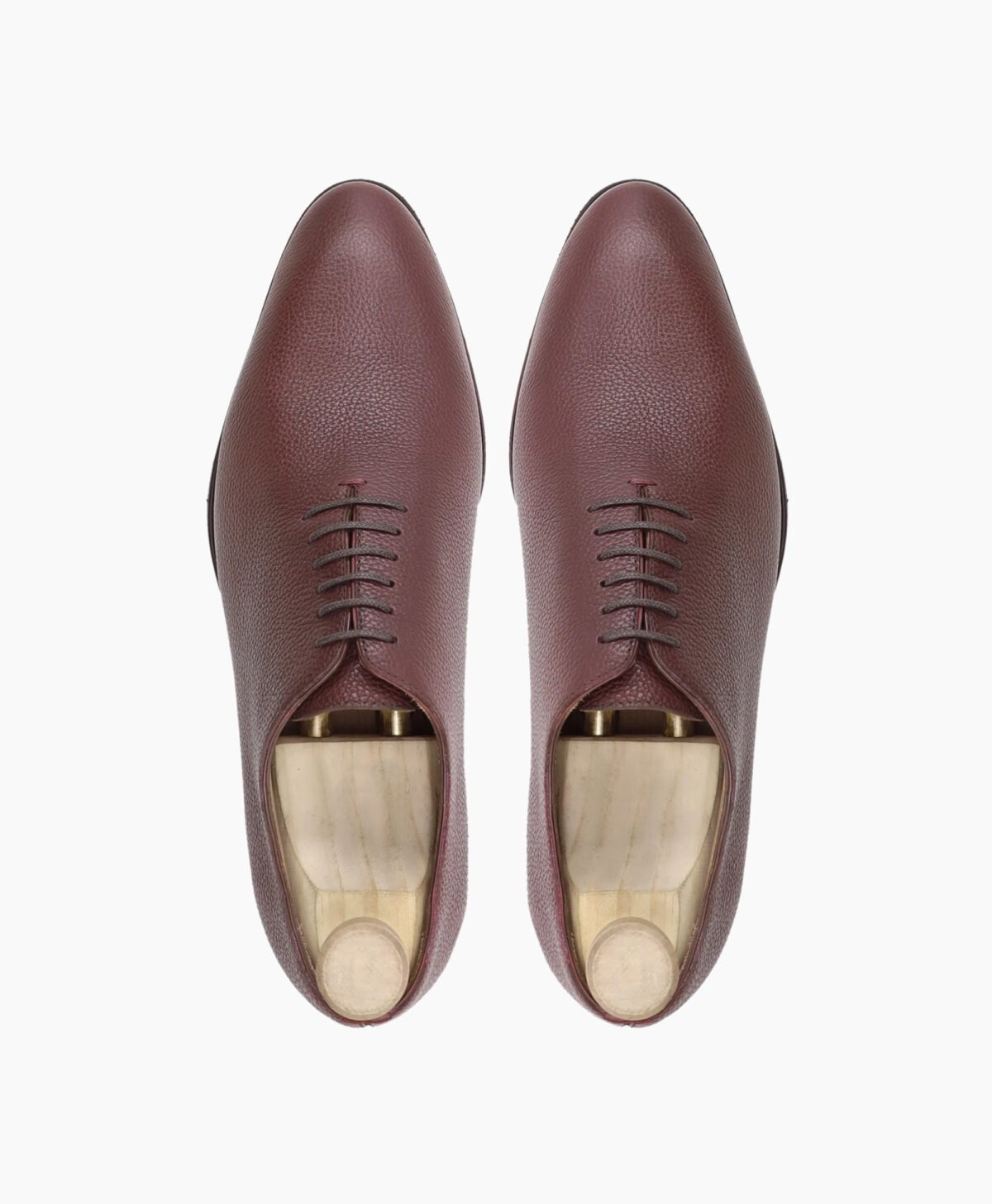Calistoga Wholecut Oxblood Pebble Grain Leather Shoes Image202
