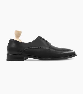 Cordova Derby Black Calf Leather Shoes