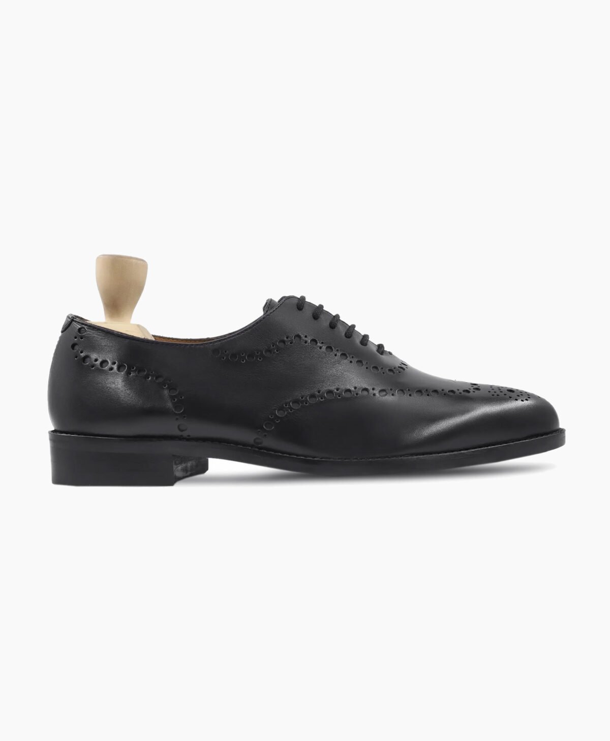 Davis Wholecut Black Calf Leather Shoes Image201