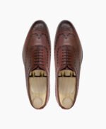 Davis Wholecut Brown Patina Calf Leather Shoe