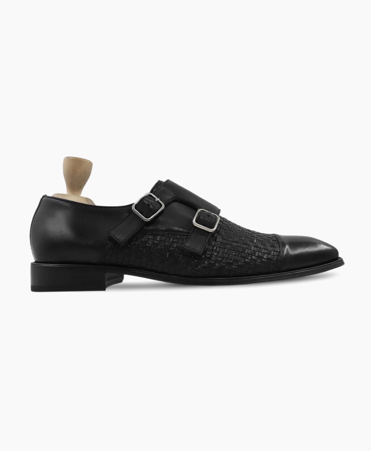Dawlish Double Monkstrap Black Hand Woven Calf Leather Shoes Image201