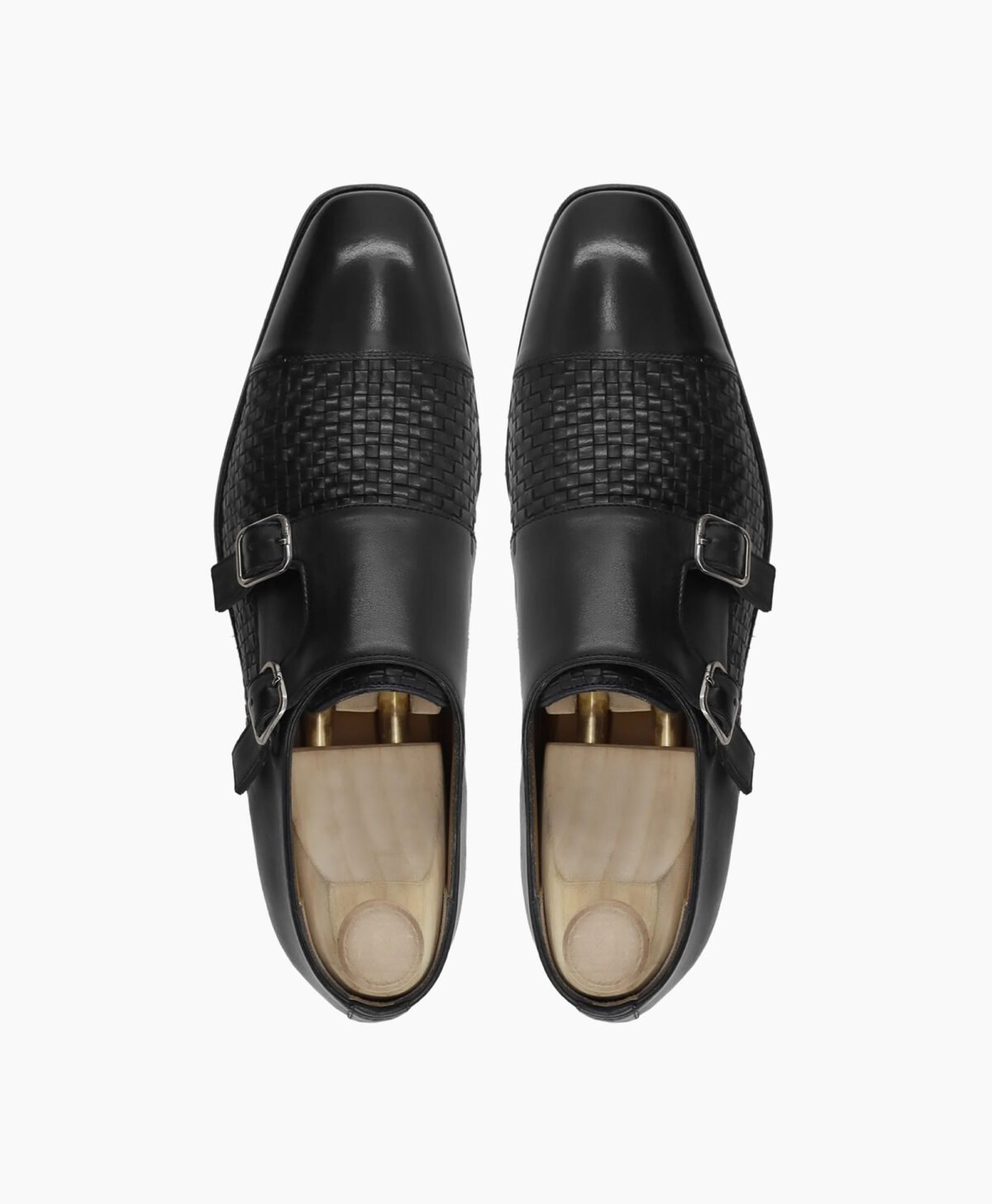 Dawlish Double Monkstrap Black Hand Woven Calf Leather Shoes Image202
