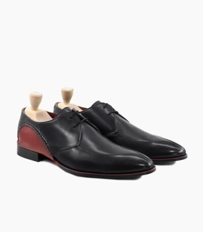 Douglas Derby Black Calf Leather Shoes