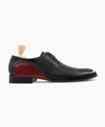 Douglas Derby Black Calf Leather Shoes