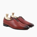 Fontana Wholecut Burnished Oxblood Calf Leather Shoes