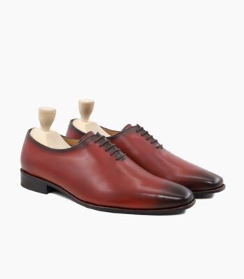 Fontana Wholecut Burnished Oxblood Calf Leather Shoes