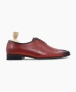 Fontana Wholecut Burnished Oxblood Calf Leather Shoes