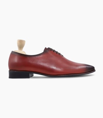 Fontana Wholecut Burnished Oxblood Calf Leather Shoes