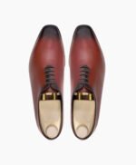 Fontana Wholecut Burnished Oxblood Calf Leather Shoes