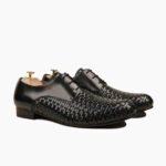 Haines Derby Calf and Hand Woven Calf Leather Shoes