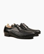 Haines Derby Calf and Hand Woven Calf Leather Shoes