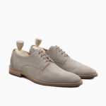 Palmer Derby Steel Gray Kid Suede Shoes