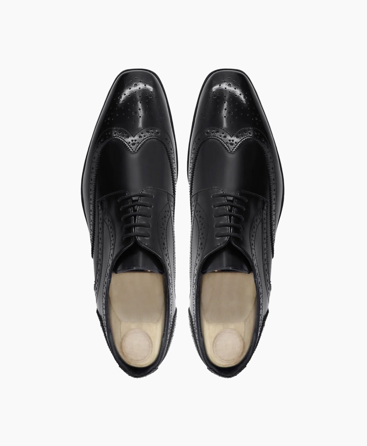 Skagway Derby Black Box Leather High Shine Shoes Image203