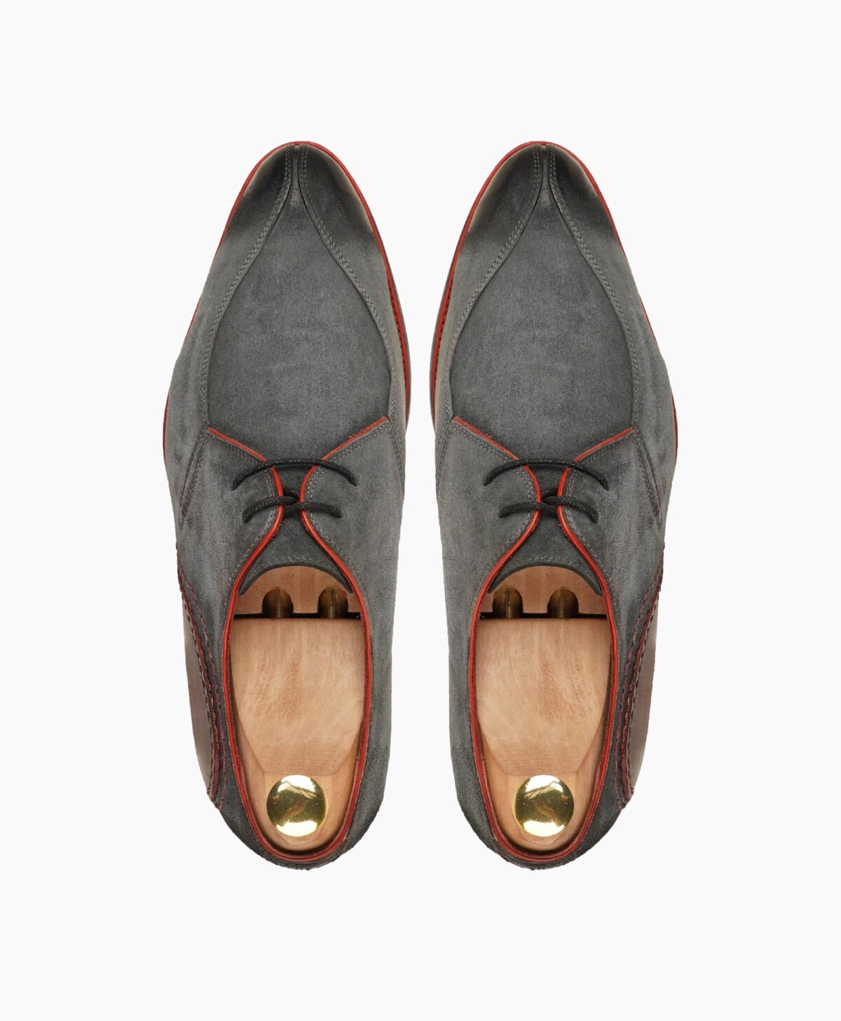 Valdez Derby Burnished Charcoal Grey Black Kid Suede Shoes Image203