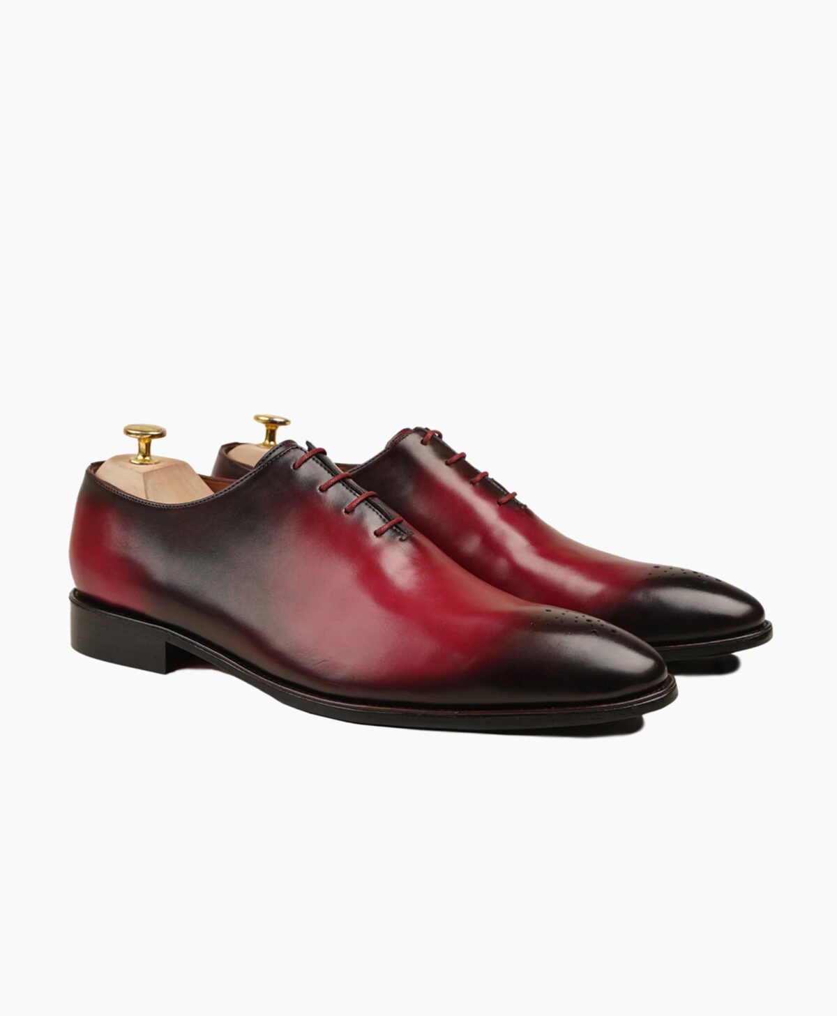 Benton Wholecut Red Patina Calf Leather Shoes Image200