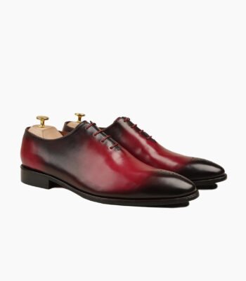 Benton Wholecut Red Patina Calf Leather Shoes