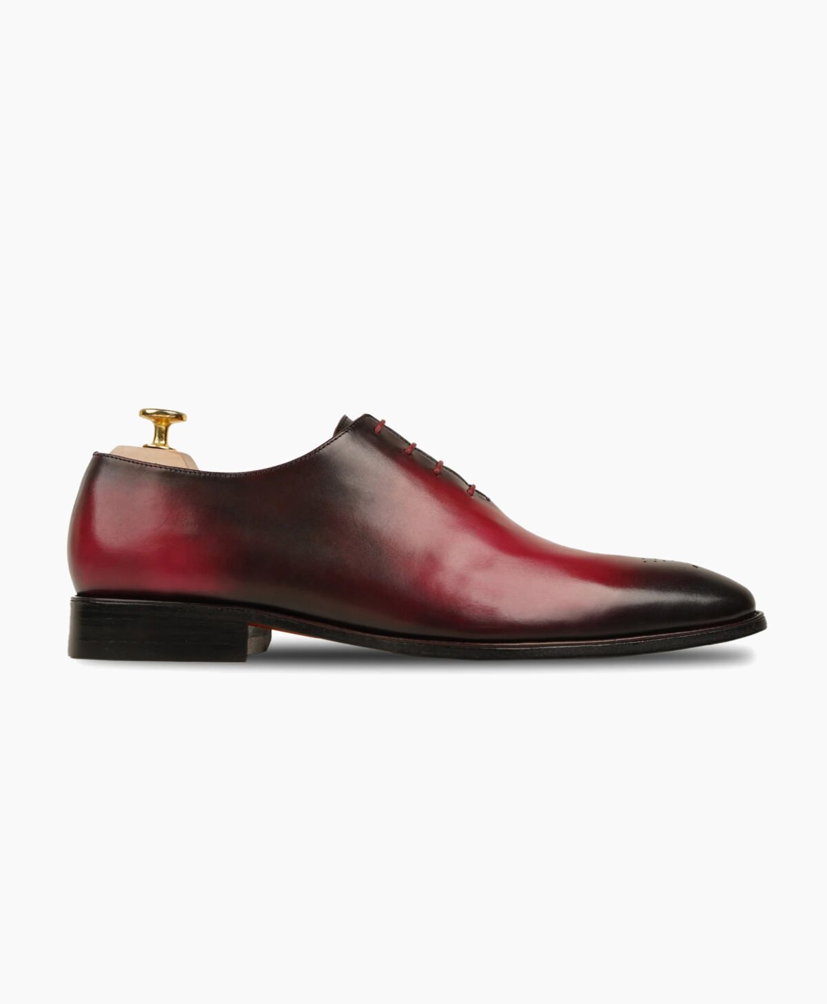 Benton Wholecut Red Patina Calf Leather Shoes Image201