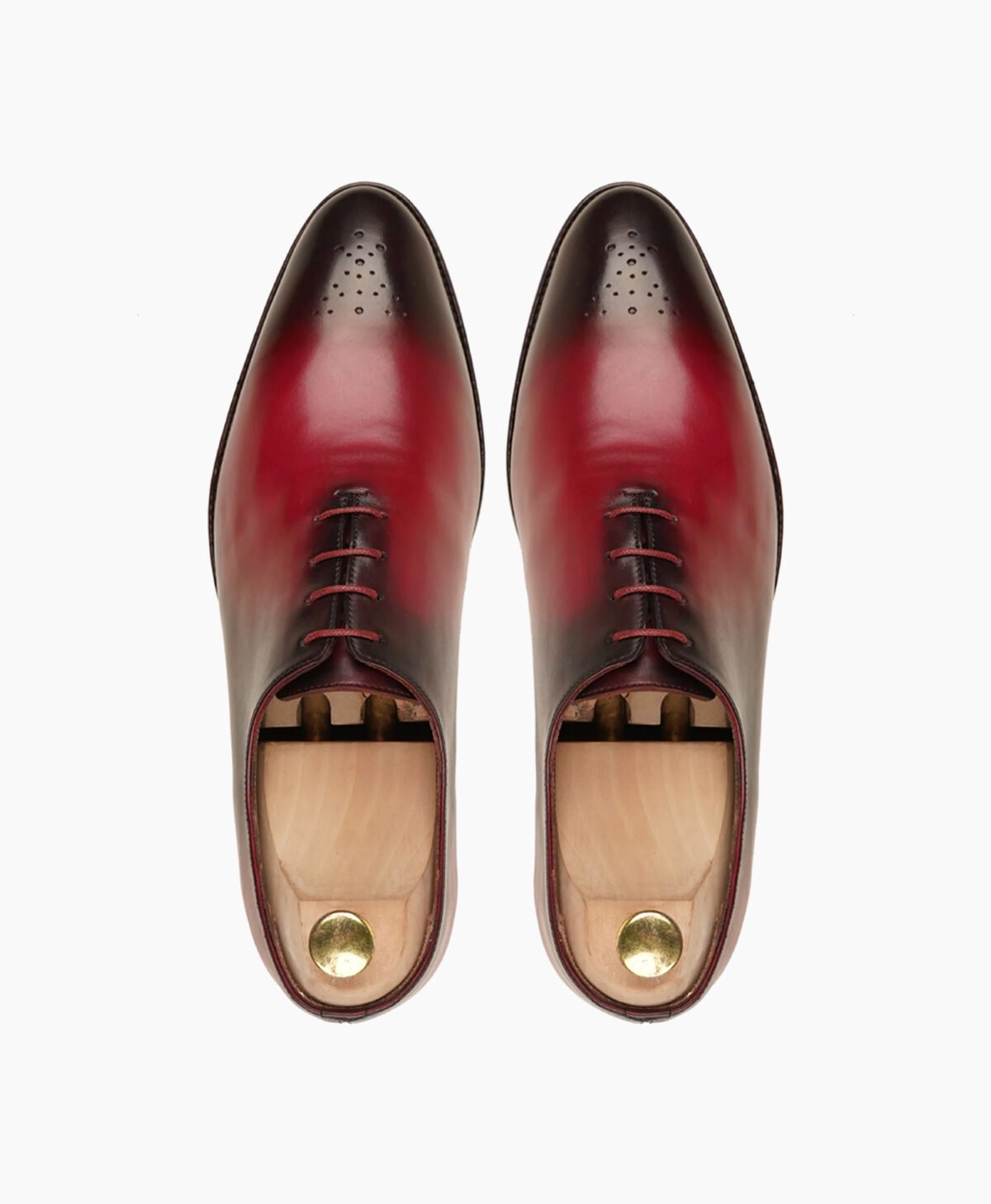 Benton Wholecut Red Patina Calf Leather Shoes Image202