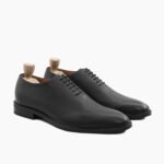 Brighton Wholecut Black Pebble Grain Shoes
