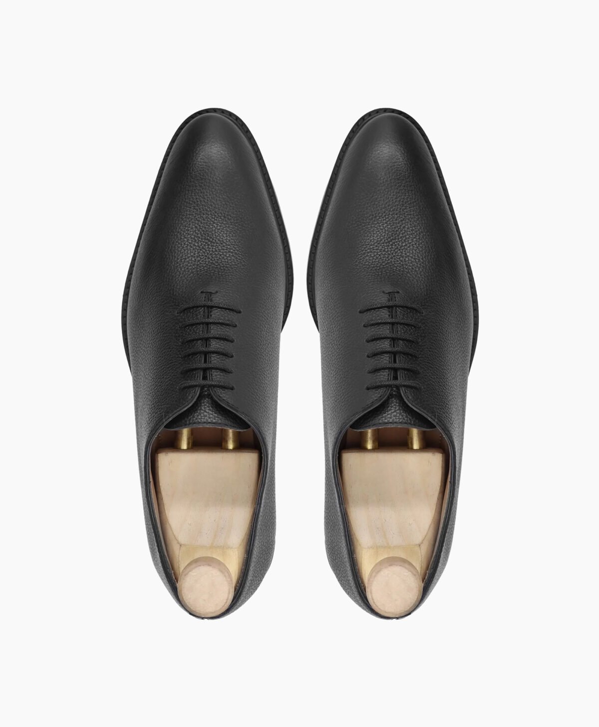 Brighton Wholecut Black Pebble Grain Shoes Image202
