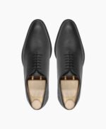 Brighton Wholecut Black Pebble Grain Shoes