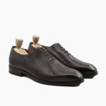 Calistoga Wholecut Dark Brown Pebble Grain Leather Shoes