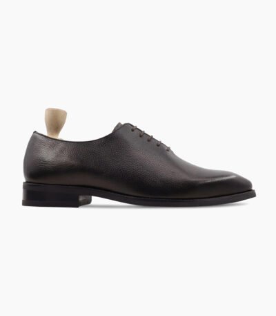 Calistoga Wholecut Dark Brown Pebble Grain Leather Shoes