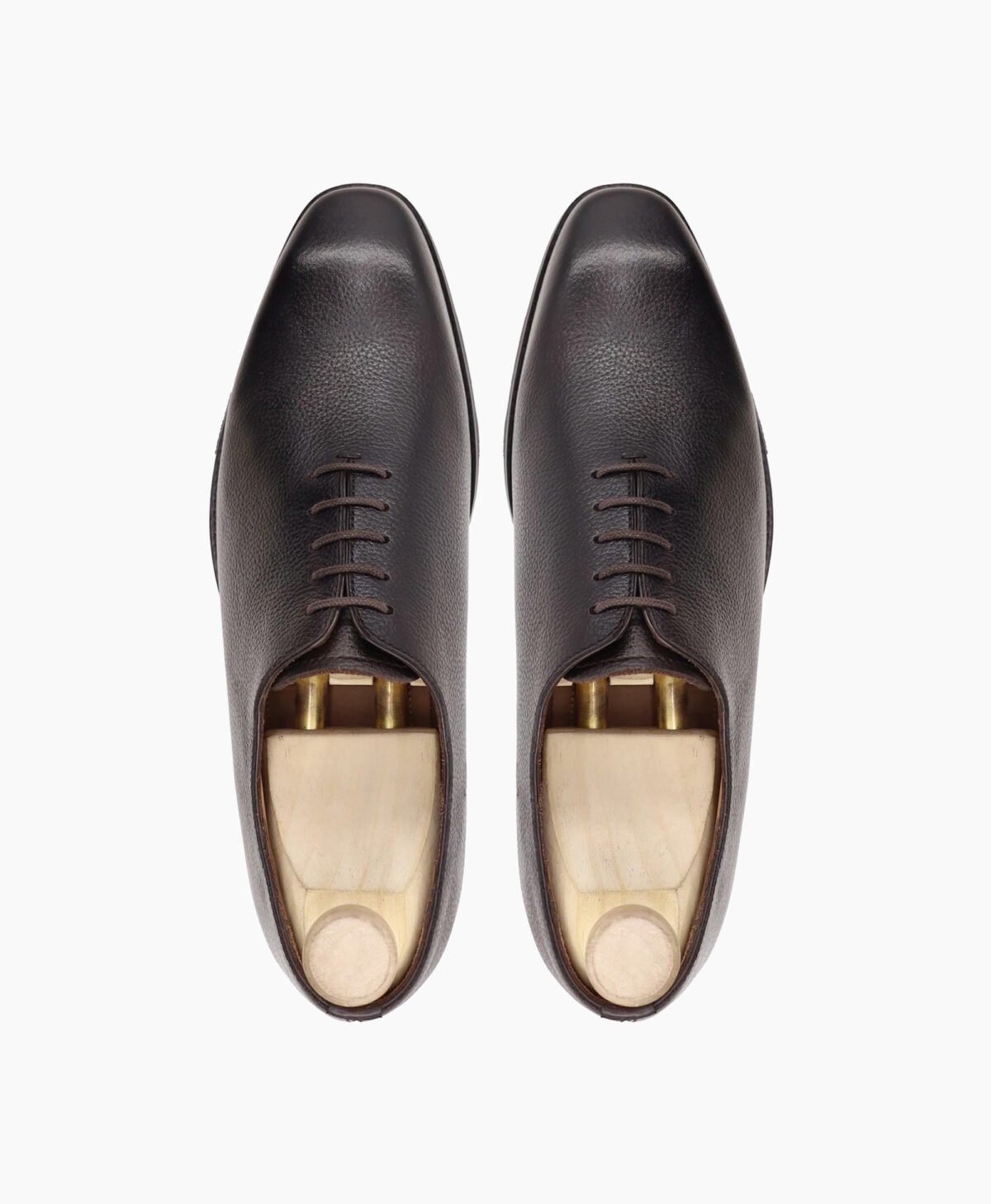 Calistoga Wholecut Dark Brown Pebble Grain Leather Shoes Image202