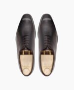Calistoga Wholecut Dark Brown Pebble Grain Leather Shoes