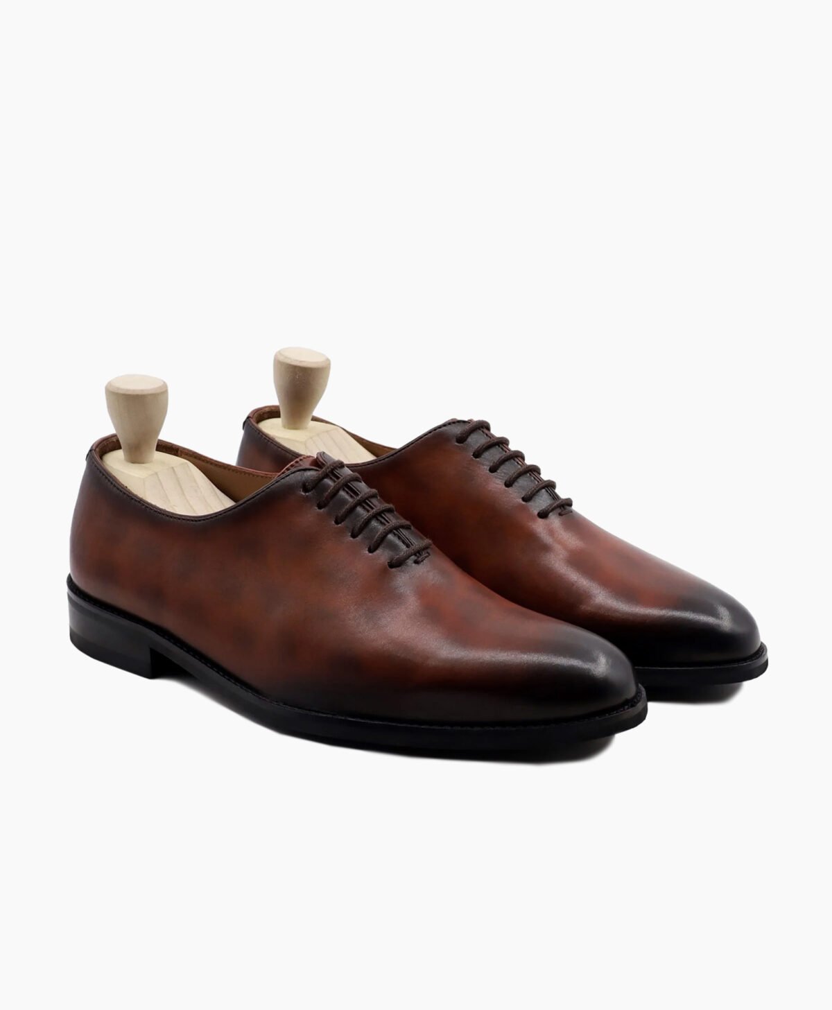 Gadsden Wholecut Burnished Brown Calf Leather Shoes Image200