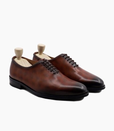 Gadsden Wholecut Burnished Brown Calf Leather Shoes Image200