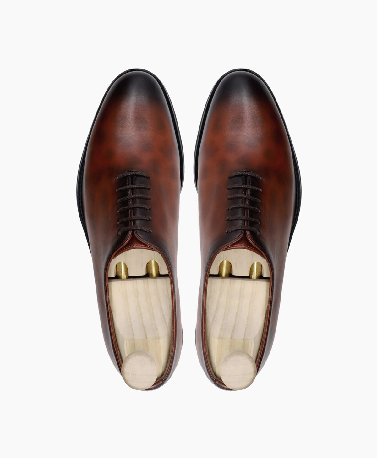 Gadsden Wholecut Burnished Brown Calf Leather Shoes Image203