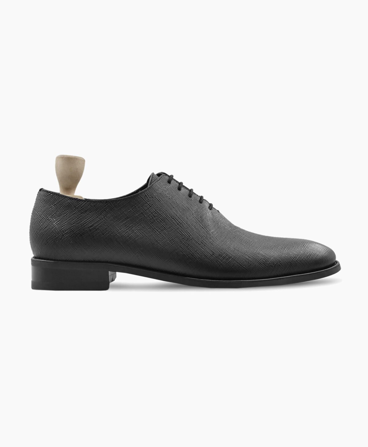 Kingman Wholecut Black Pebble Grain Leather Shoes Image201