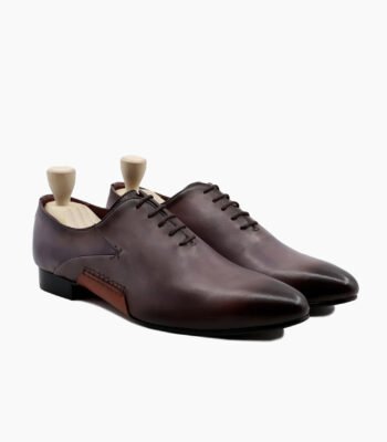 Lancaster Wholecut Black Burnished Berry Shoes